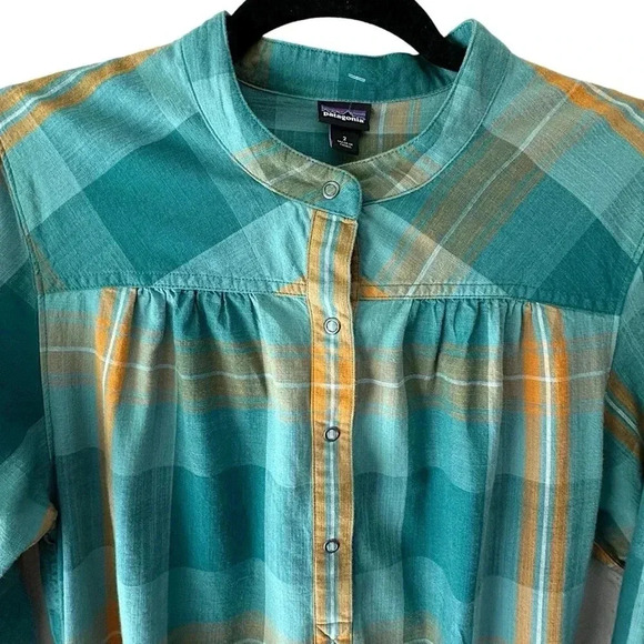 PATAGONIA | NWOT | SETTLERS DRESS ORGANIC COTTON PLAID BELTED | SIZE: 2 - Picture 3 of 12